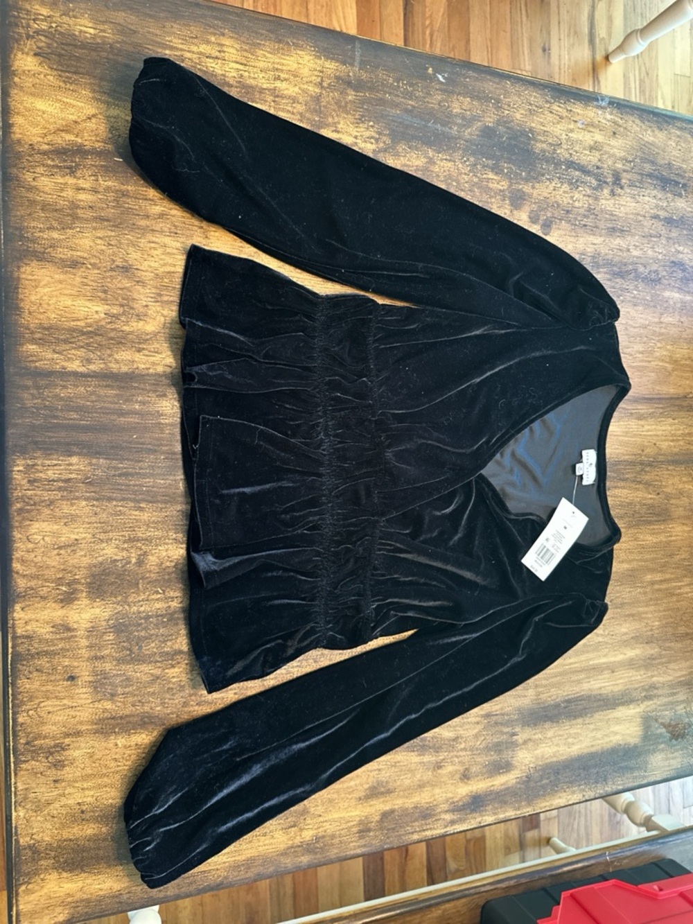 True Craft Black Velvet Top